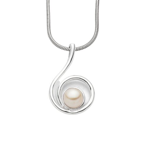 DUR Schmuck Anhänger Perle, Silber 925/- rhod. (P4290)