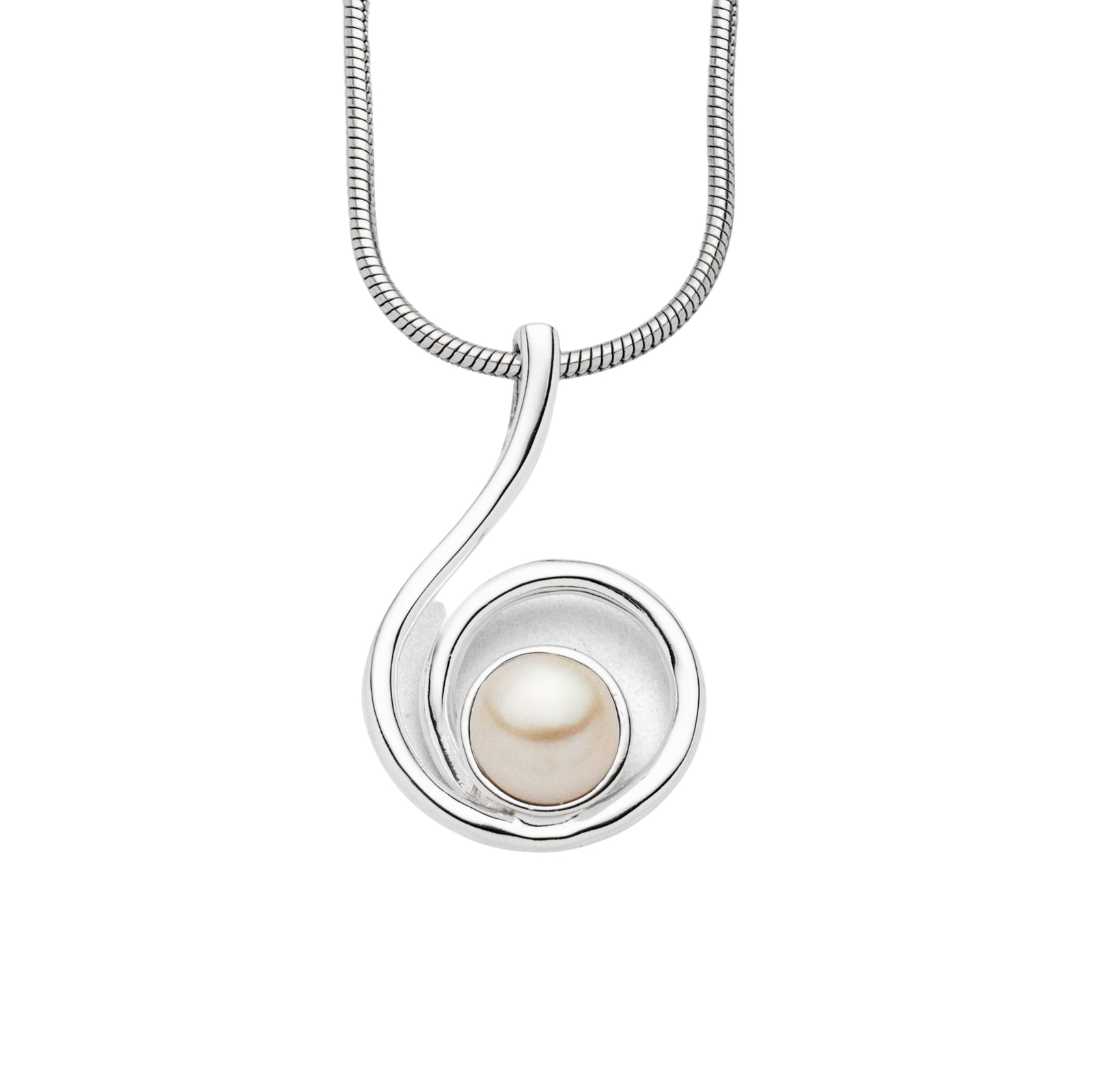 DUR Schmuck Anhänger Perle, Silber 925/- rhod. (P4290) – Bild 1