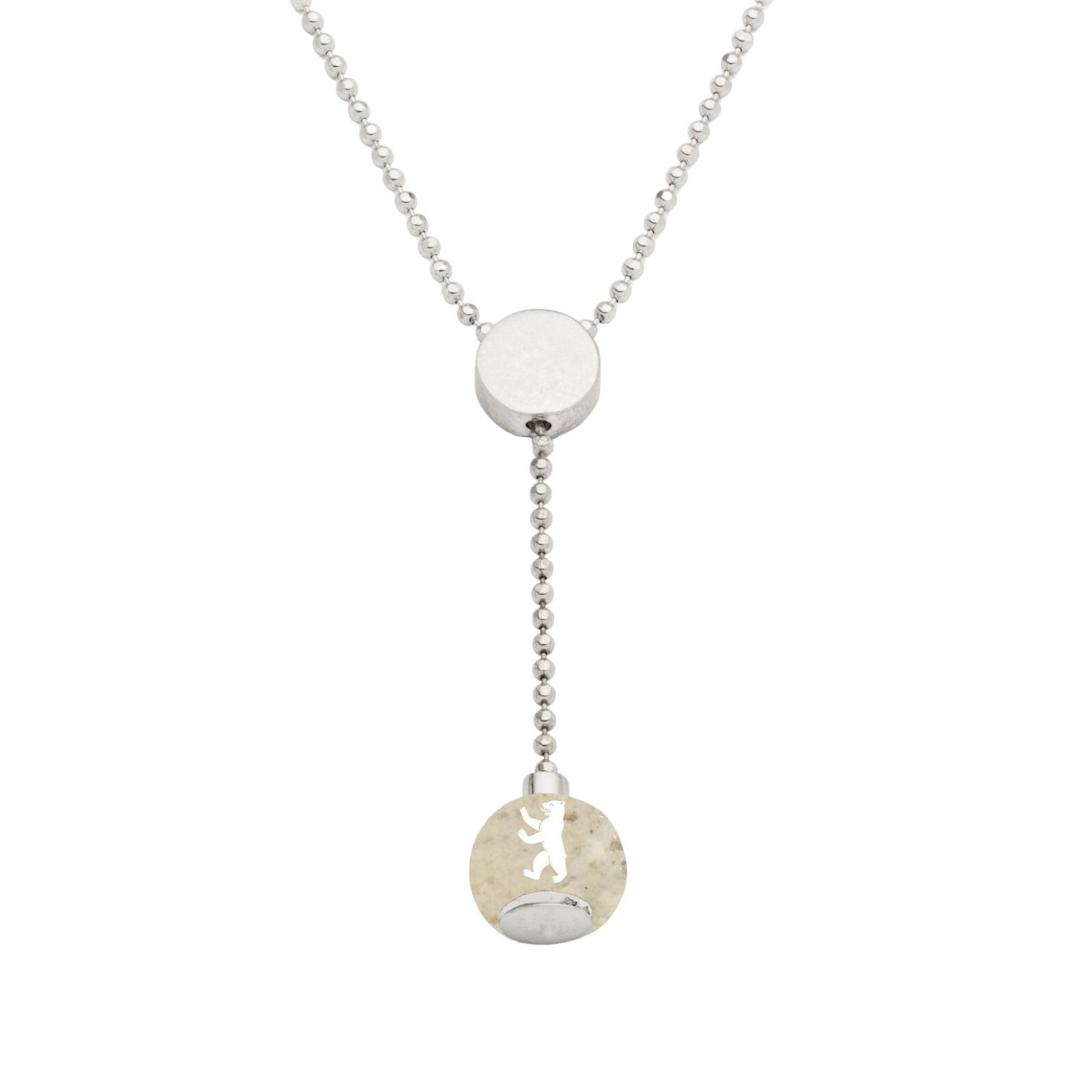 DUR Schmuck Kette BERLIN mit Steinsand, Silber 925/-rhod. 42cm (K2567.ST) – Bild 1