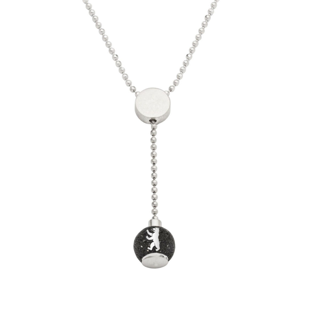 DUR Schmuck Kette BERLIN mit Lavasand, Silber 925/-rhod. 42cm (K2567.LA)