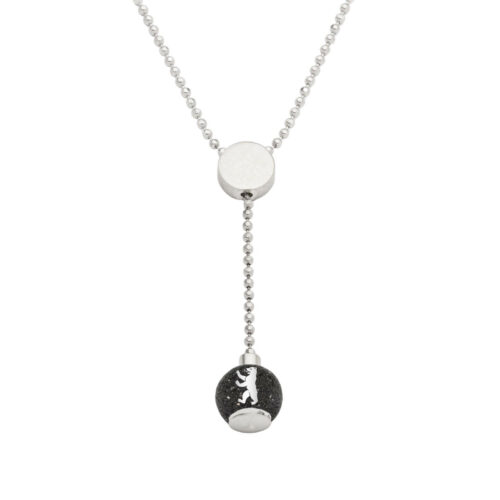 DUR Schmuck Kette BERLIN mit Lavasand, Silber 925/-rhod. 42cm (K2567.LA)