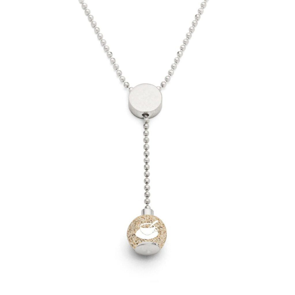 DUR Schmuck Kette OSTFRIESLAND mit Strandsand, Silber 925/-rhod. 42cm(K2560.SA)