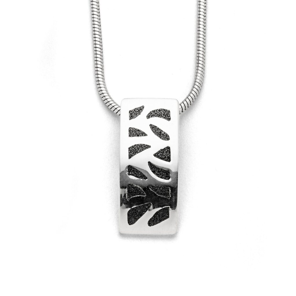 DUR Schmuck Anhänger WANDEL Lavasand, Silber 925/-  rhod. (P3990)