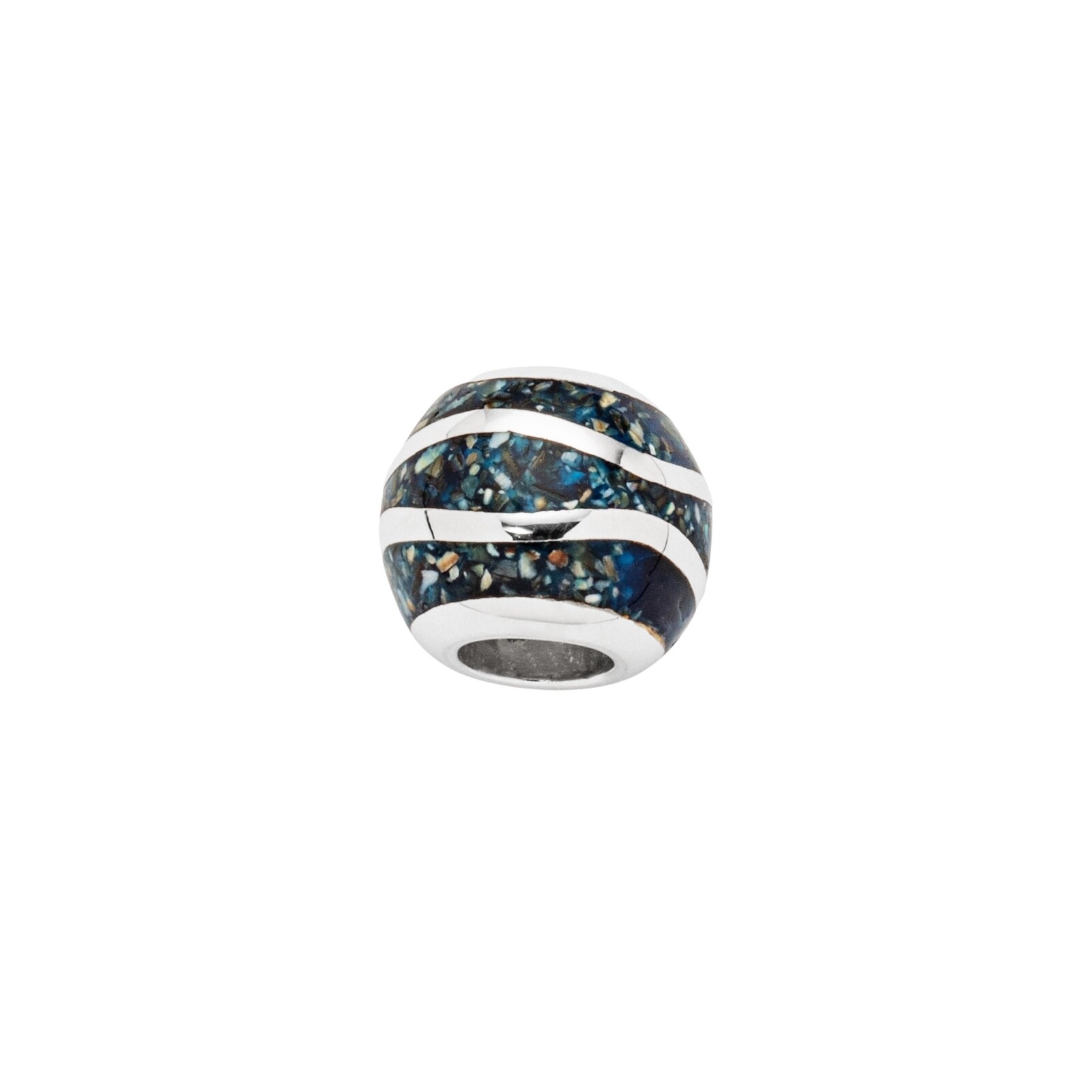 DUR Schmuck Anhänger BEAD WELLE Mosaik Seeopal, Silber 925/- (P4262) – Bild 1