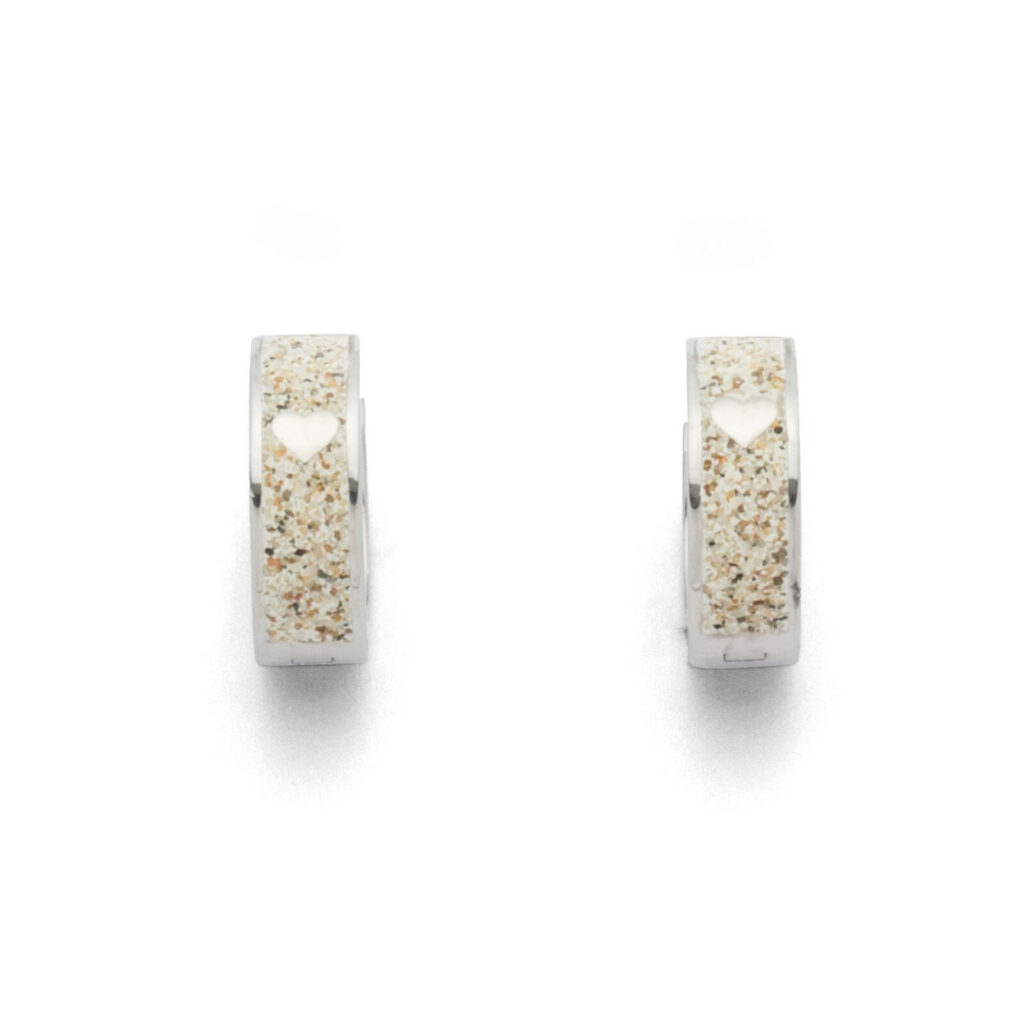 DUR Schmuck Creole LIEBE Strandsand, Silber 925/-rhod. (O5037)