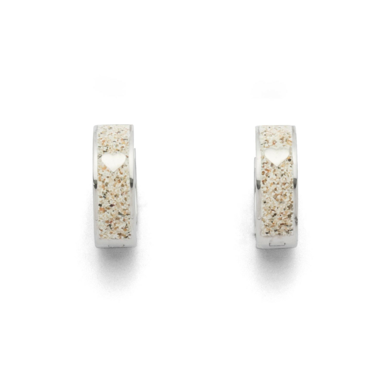 DUR Schmuck Creole LIEBE Strandsand, Silber 925/-rhod. (O5037) – Bild 1