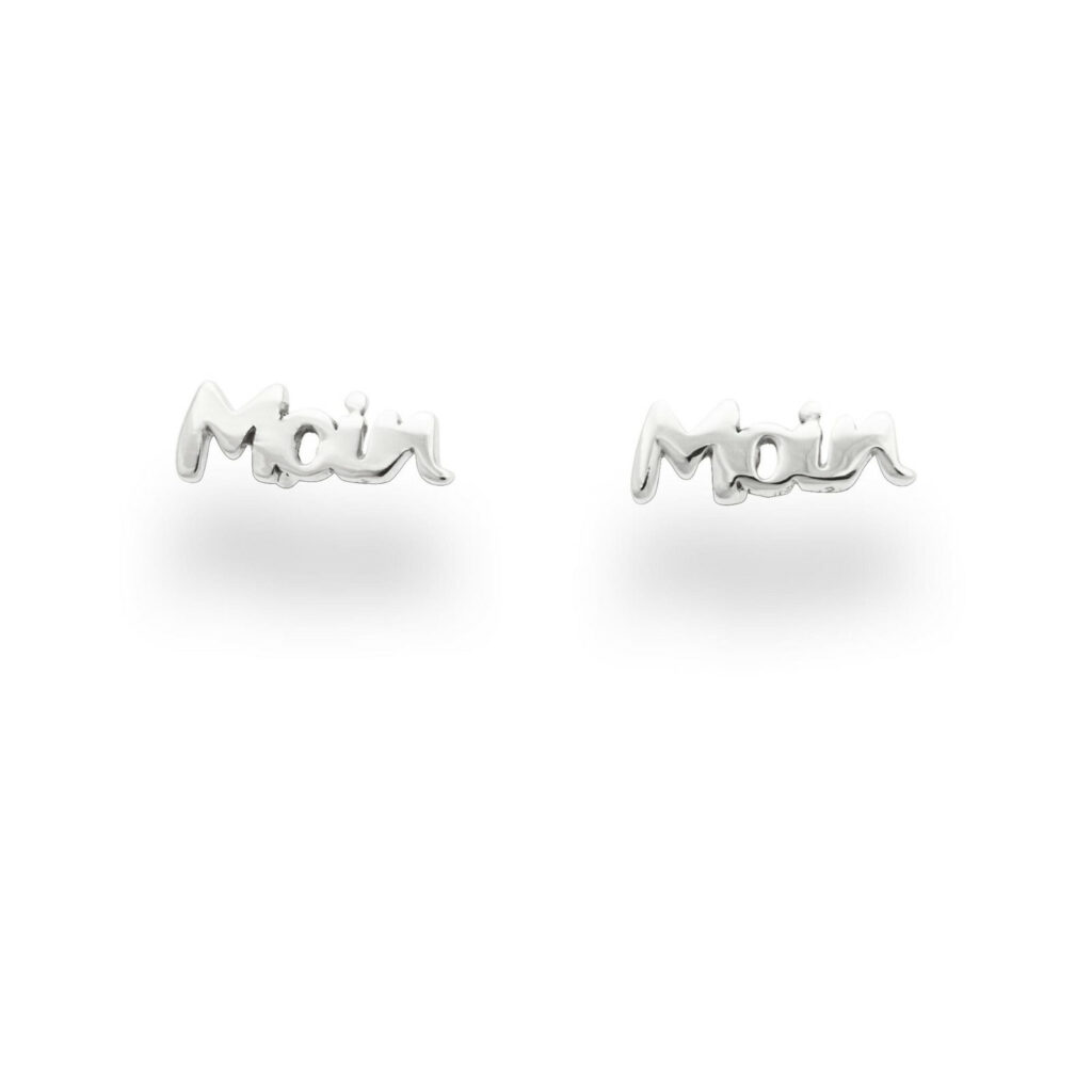 DUR Schmuck Ohrstecker MOIN Silber 925/- rhodiniert (O5071)