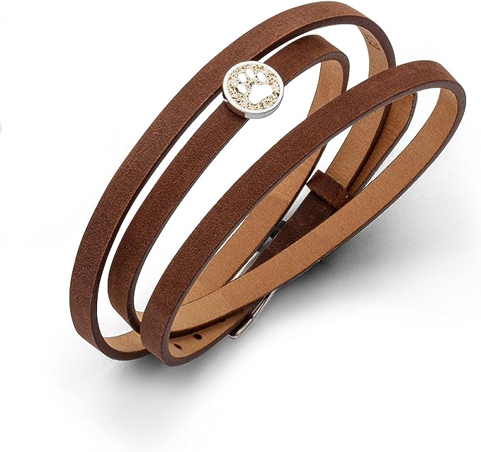 DUR Schmuck Lederarmband mit Element,  Silber 925/- 58cm (A1597) Wickelarmband – Bild 7