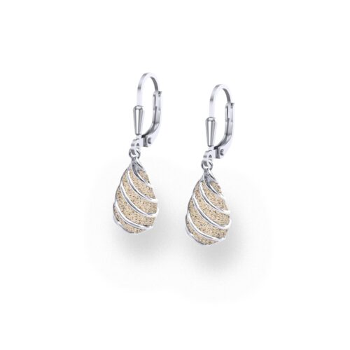 DUR Schmuck Ohrhänger BALI Strandsand Silber 925/- rhodiniert (O5675)
