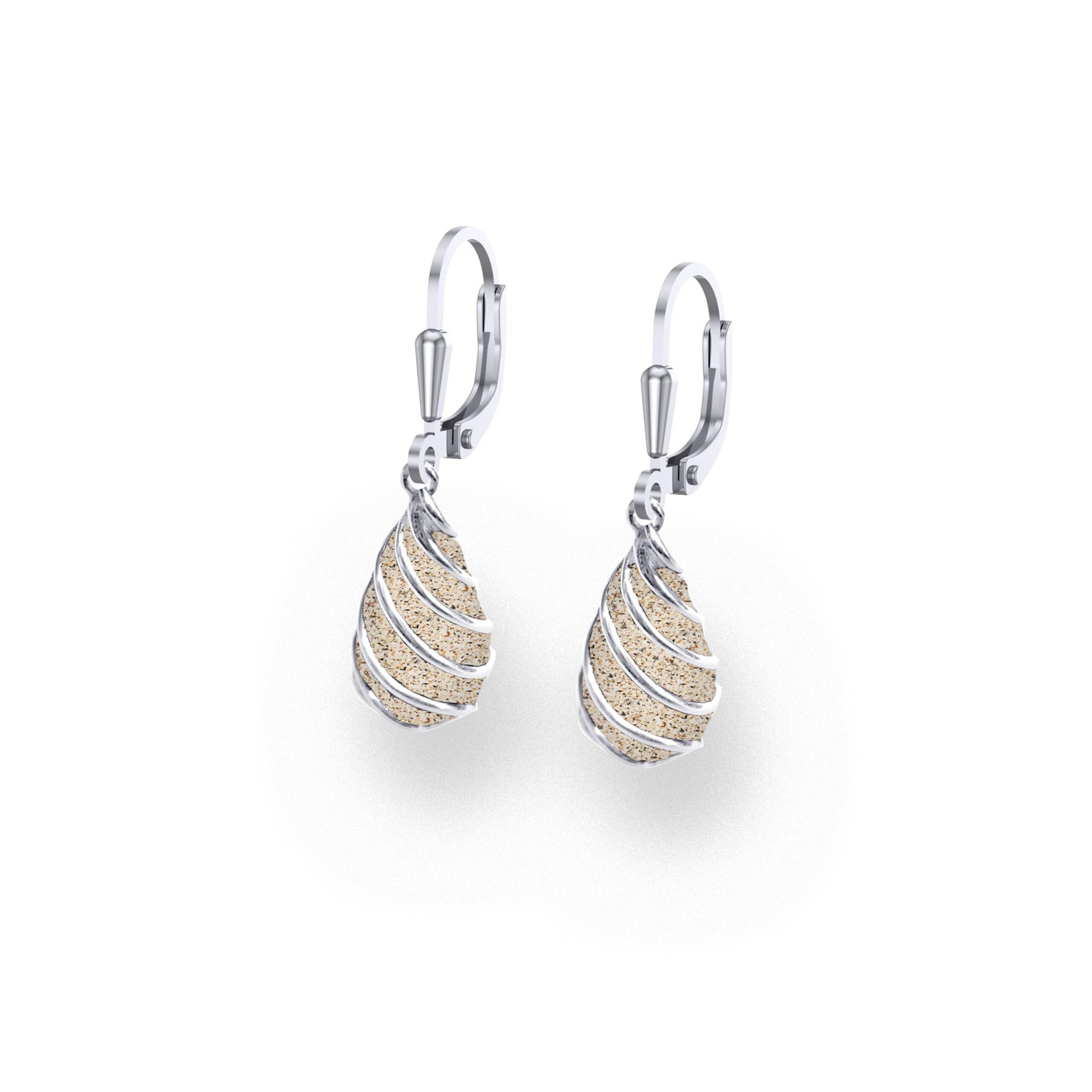 DUR Schmuck Ohrhänger BALI Strandsand Silber 925/- rhodiniert (O5675)