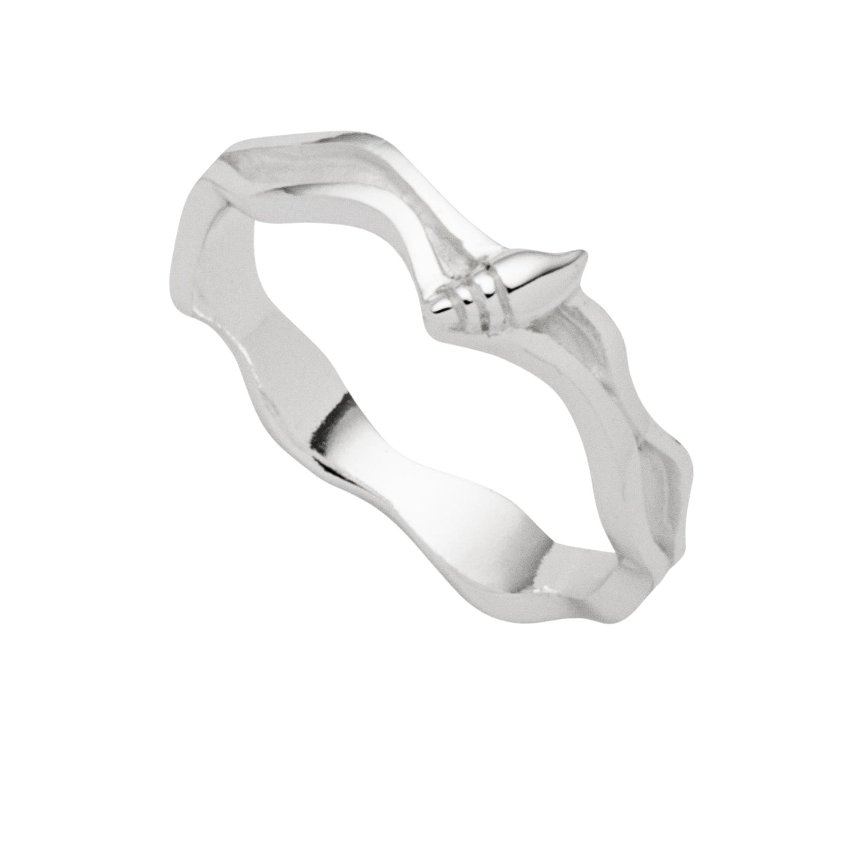 DUR Schmuck Ring Strandwellen Muschel, schmal Silber 925/- poliert (R5762)