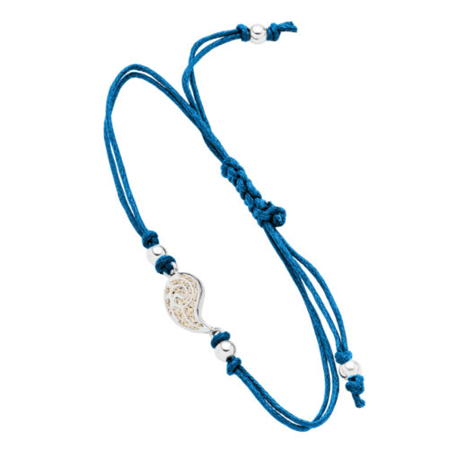 Dur Cotton Armband Nautilus Strandsand, Silber 925/- 17cm, verlängerbar (A1996)