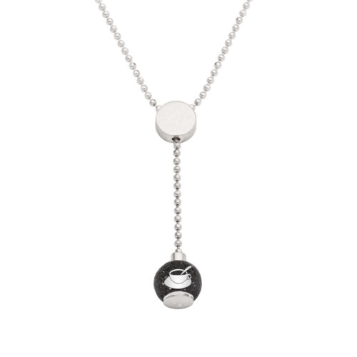 DUR Schmuck Kette OSTFRIESLAND mit Lavasand, Silber 925/-rhod. 42cm(K2560.LA)