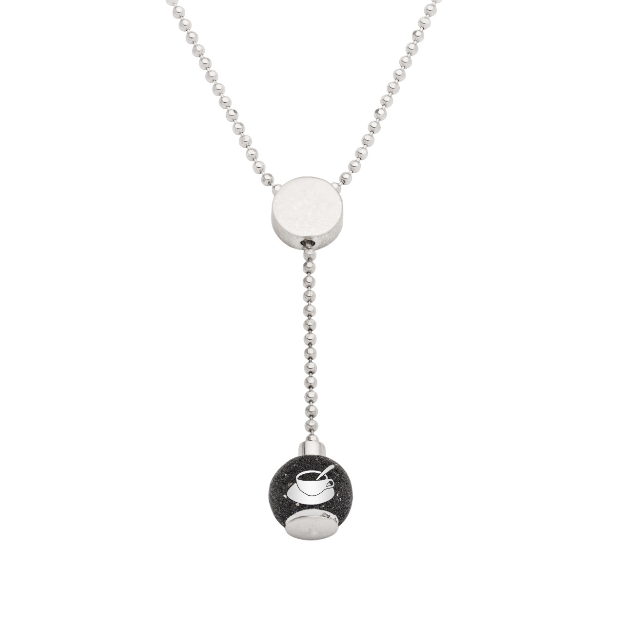 DUR Schmuck Kette OSTFRIESLAND mit Lavasand, Silber 925/-rhod. 42cm(K2560.LA)