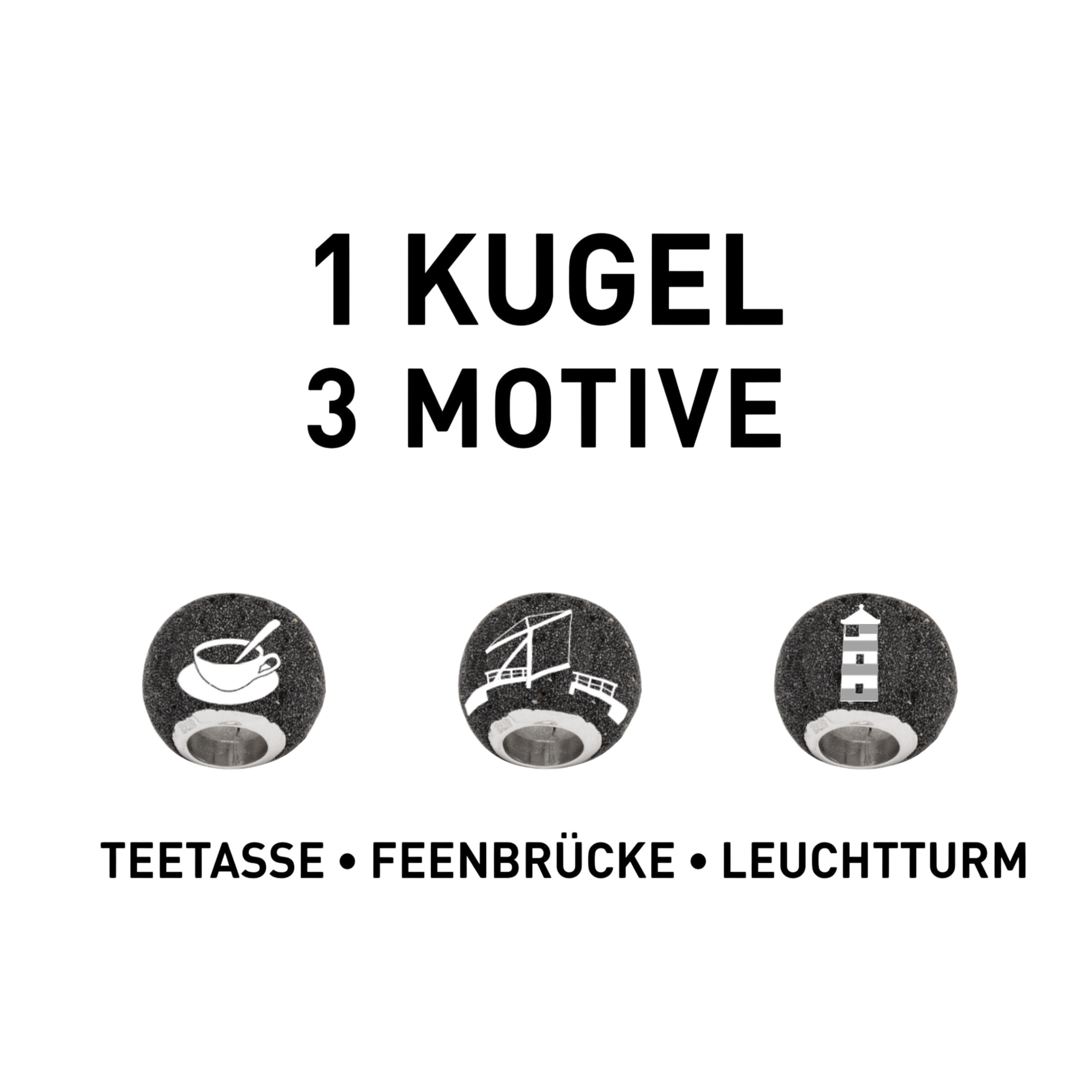 DUR Schmuck Kette OSTFRIESLAND mit Lavasand, Silber 925/-rhod. 42cm(K2560.LA) – Bild 2