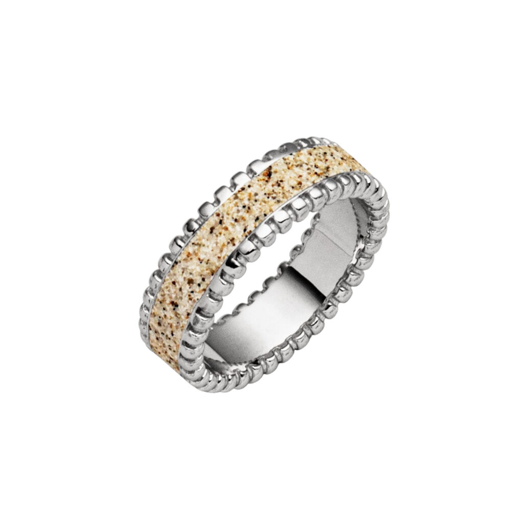 DUR Schmuck Ring "Strandzauber" Strandsand Silber 925/- rhodiniert (R4786)