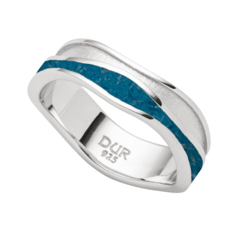 DUR Ring mit Steinsand, Silber 925/- rhodiniert (R5735)