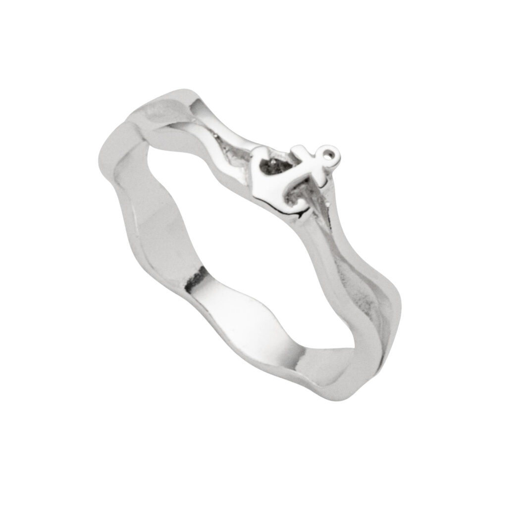 DUR Schmuck schmaler Ring ANKER Silber 925/- anlaufgeschützt (R5763)