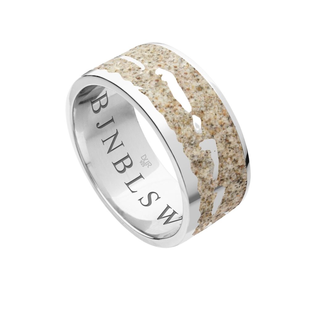 DUR Schmuck Ring "Nordsee II" Strandsand Silber 925/- rhodiniert (R4902)