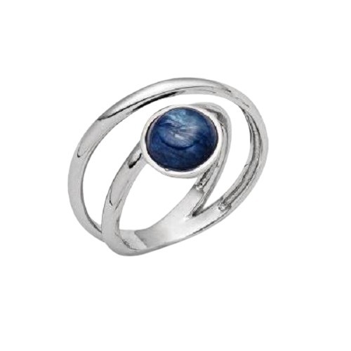 DUR Schmuck Ring KYANIT, Silber 925/- rhodiniert (R5457)