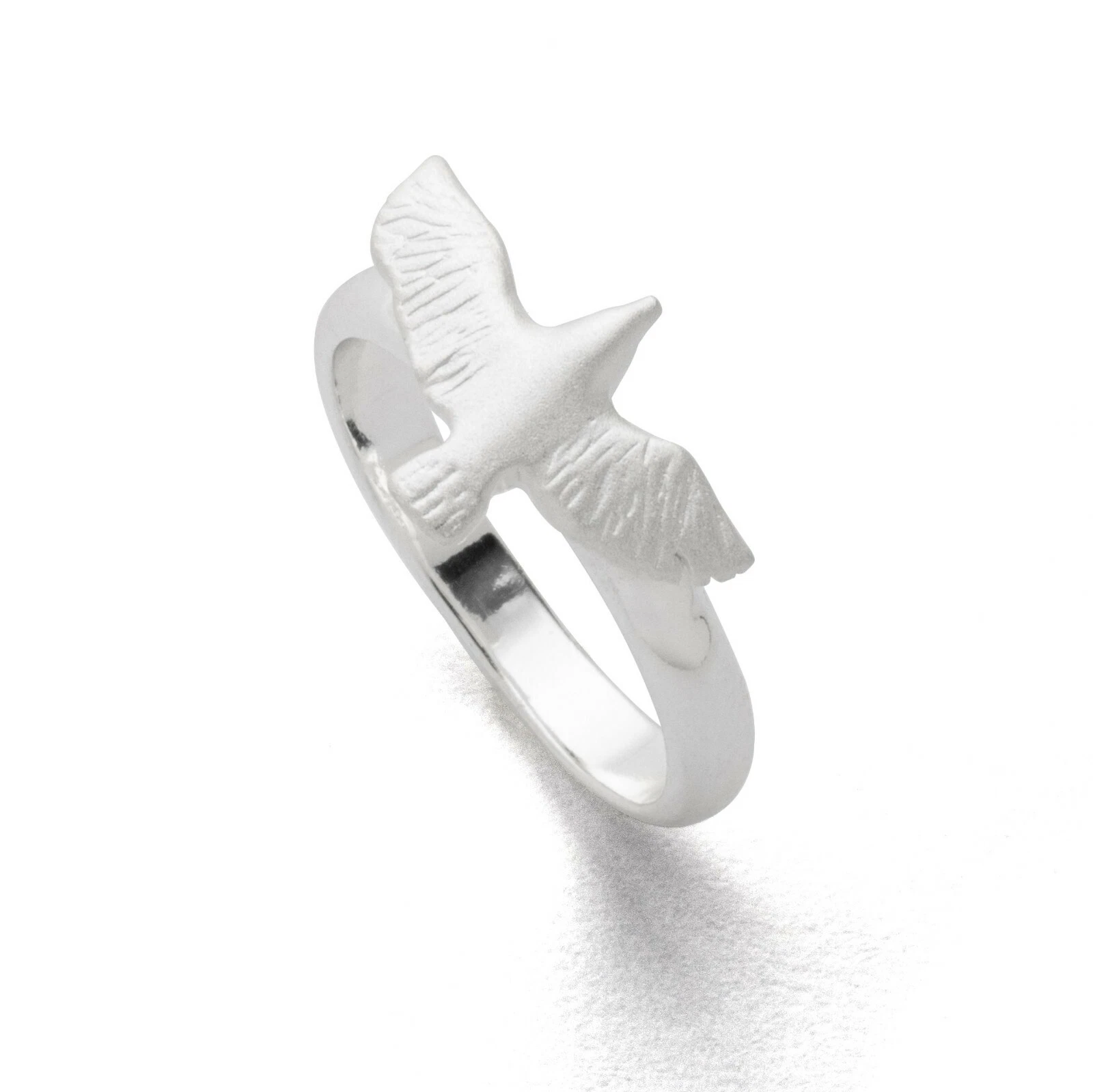 DUR Schmuck zierlicher Ring MÖWE Silber 925/- mattiert ( R5690) – Bild 1