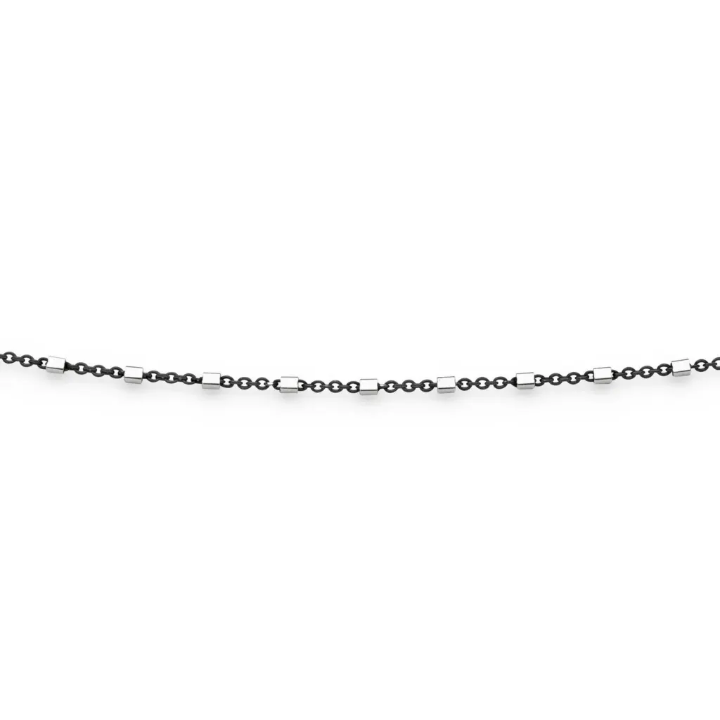 DUR Schmuck Kette "Anker diamantiert" 1,3 mm Silber 925/- rhodiniert (K3055)