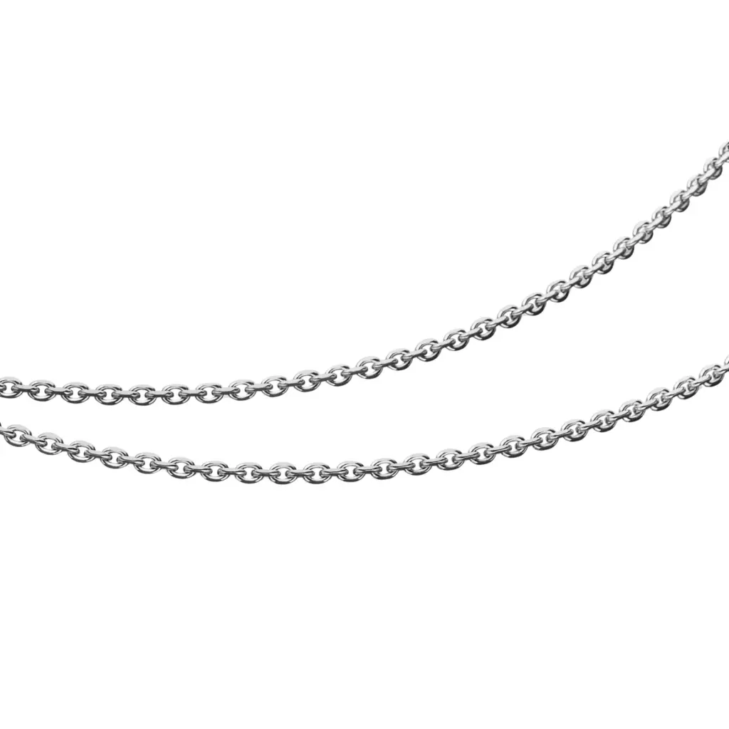 DUR Schmuck Kette "Anker diamantiert" 1,7 mm Silber 925/- rhodiniert (K3056)