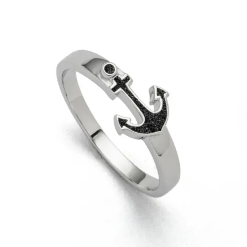 DUR Schmuck Ring HOFFNUNG 2.0 Lavasand Silber 925/-rhodiniert ( R5687)