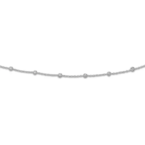 DUR Schmuck Ankerkette mit Silberkugeln aus Silber 925/- (K2475) Länge wählbar