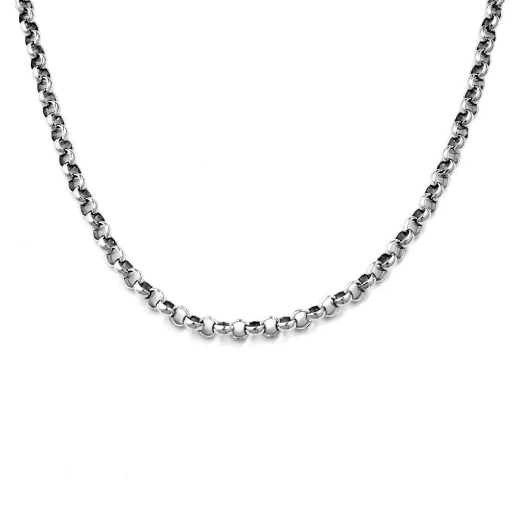 DUR Schmuck stabile Erbs Kette Silber 925/- rhodiniert (K2309) Länge wählbar