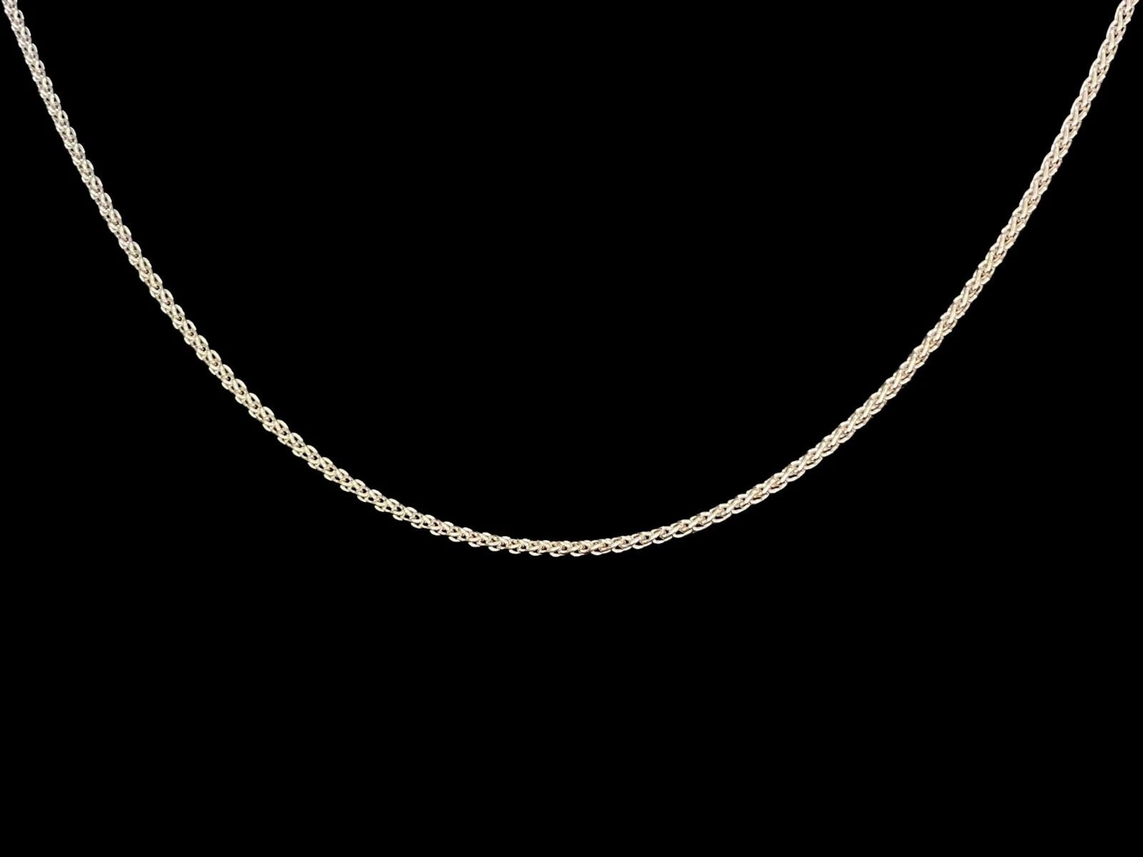 Zopfkette 1,9mm, Silber 925/- rhodiniert für ( DUR ) Anhänger (5-122445) – Bild 2