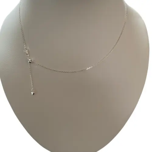 Ankerkette mit Herz, Silber 925/- SK1001, SK1002 Länge stufenlos einstellbar – Bild 3