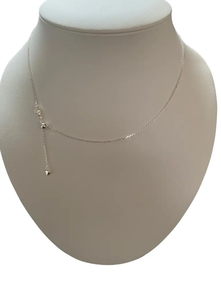 Ankerkette mit Herz, Silber 925/- SK1001, SK1002 Länge stufenlos einstellbar