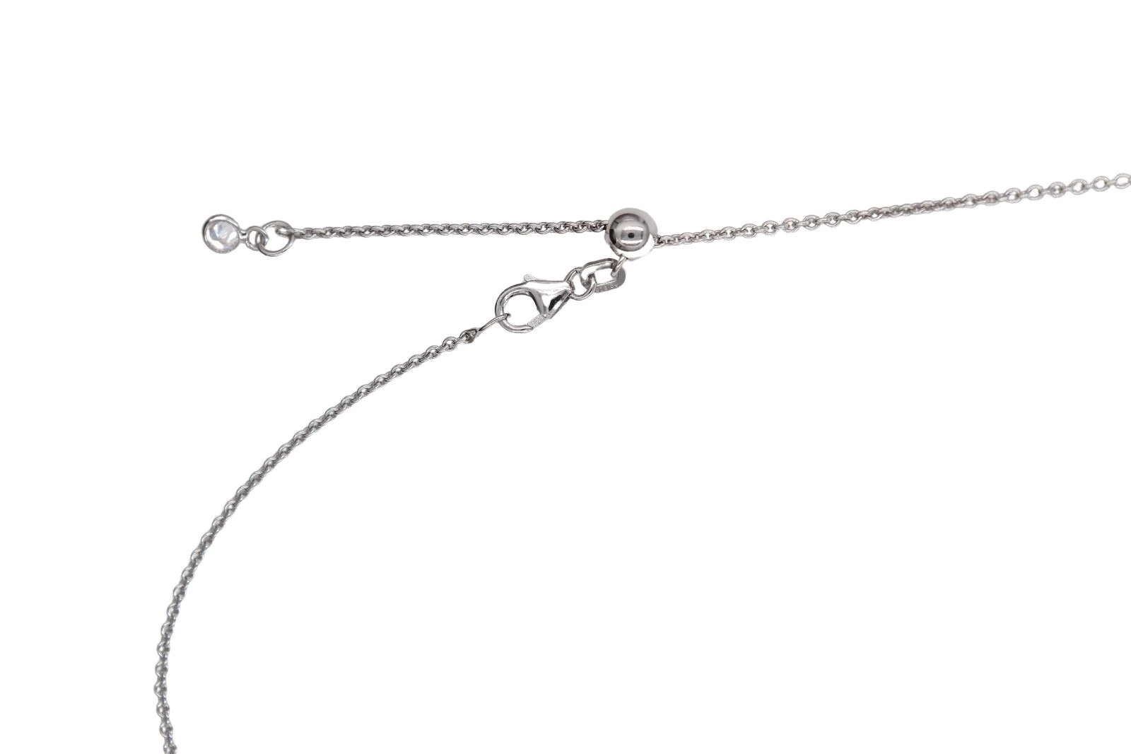 Ankerkette Zirkonia, Silber 925/- SK1011, SK1012 - Länge stufenlos einstellbar – Bild 2