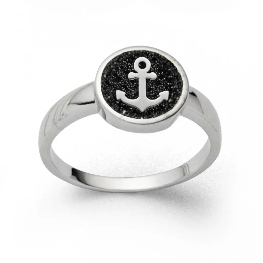 DUR Schmuck Ring HOFFNUNG 2.0 Lavasand Silber 925/-rhodiniert ( R5712)