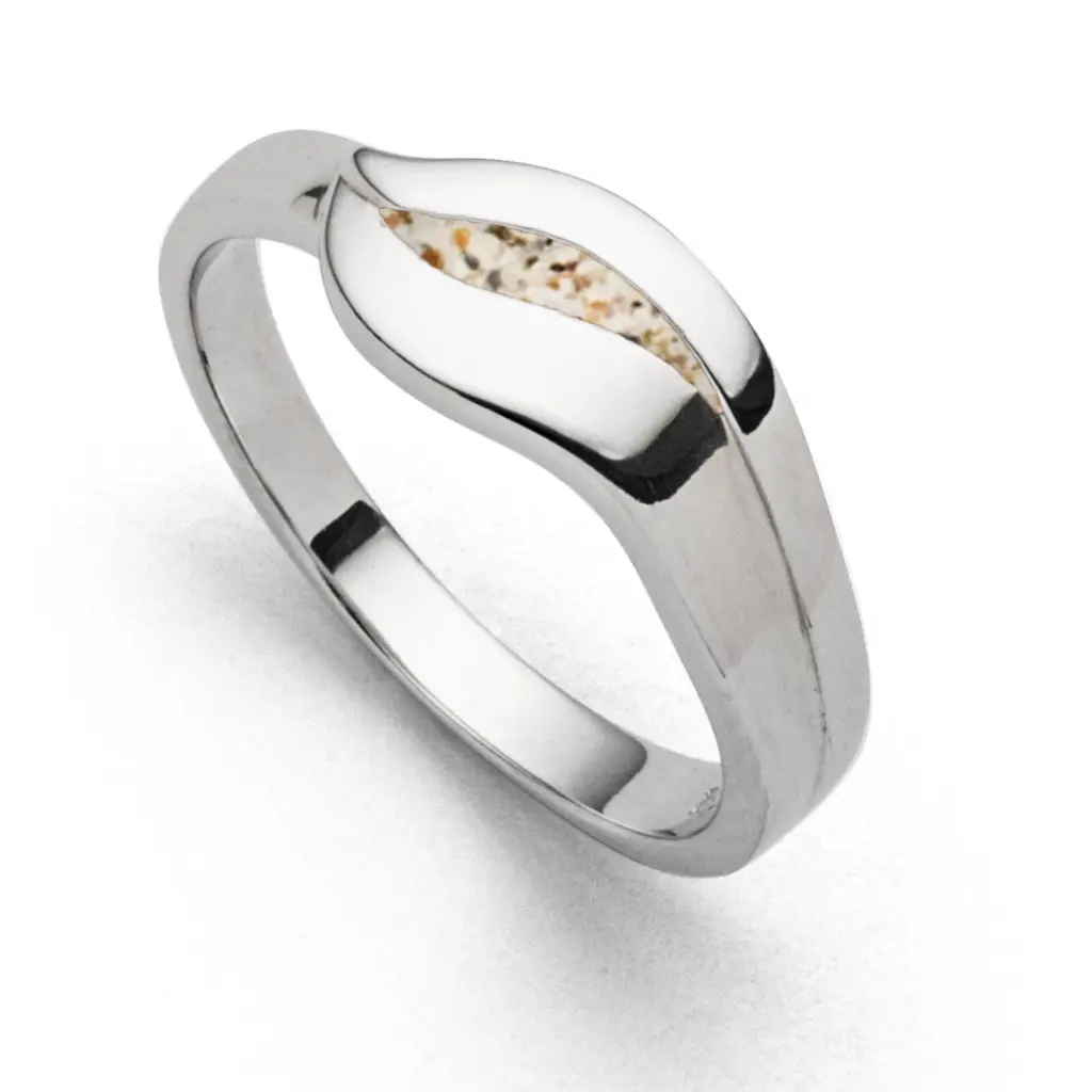 DUR Schmuck Ring SILBERSCHWEIF Strandsand Silber 925/- rhodiniert (R5701)