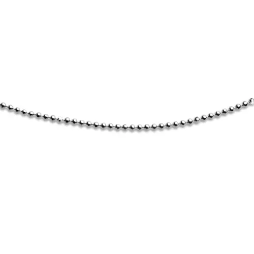 DUR Schmuck geschliffene Kugelkette, Silber 925/- (K2208)