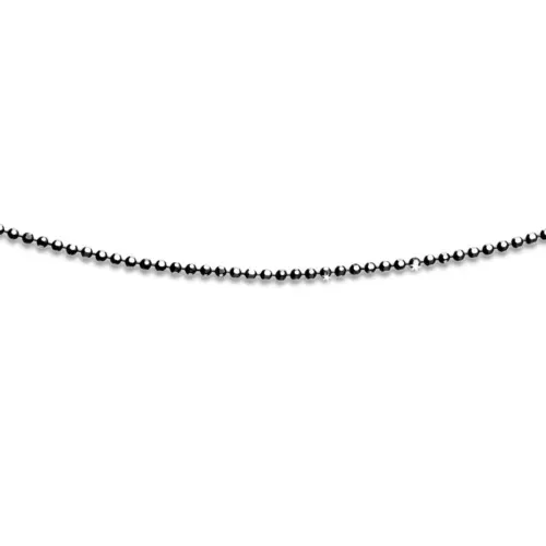 DUR Schmuck geschliffene Kugelkette, rhodiniert, Silber 925/- (K2255)