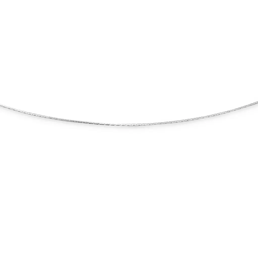 DUR Schmuck feine Haferkornkette Silber 925/-, rhodiniert (K2349)