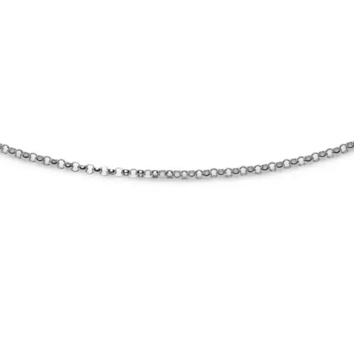 DUR Schmuck stabile Erbs Kette Silber 925/- rhodiniert (K2309) Länge wählbar
