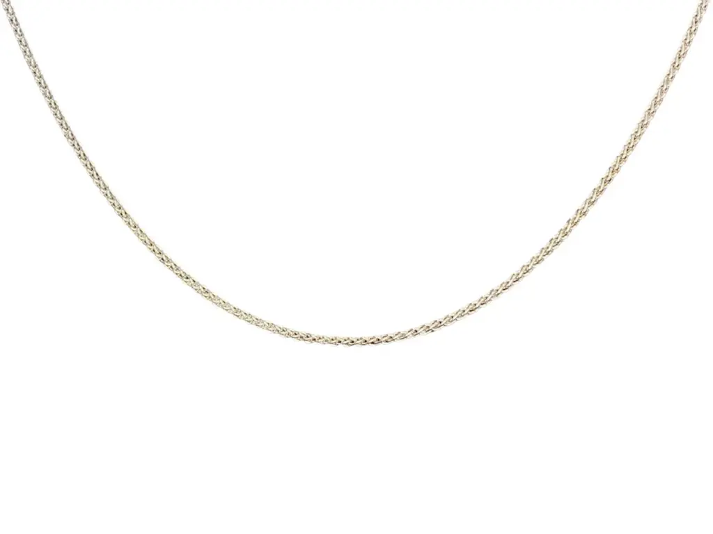 Zopfkette 1,9mm, Silber 925/- rhodiniert für ( DUR ) Anhänger (5-122445)