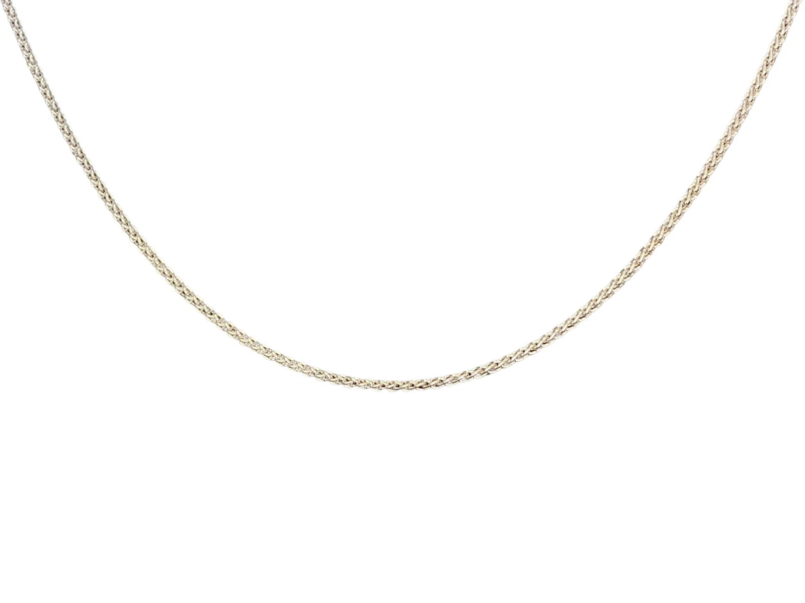 Zopfkette 1,9mm, Silber 925/- rhodiniert für ( DUR ) Anhänger (5-122445)