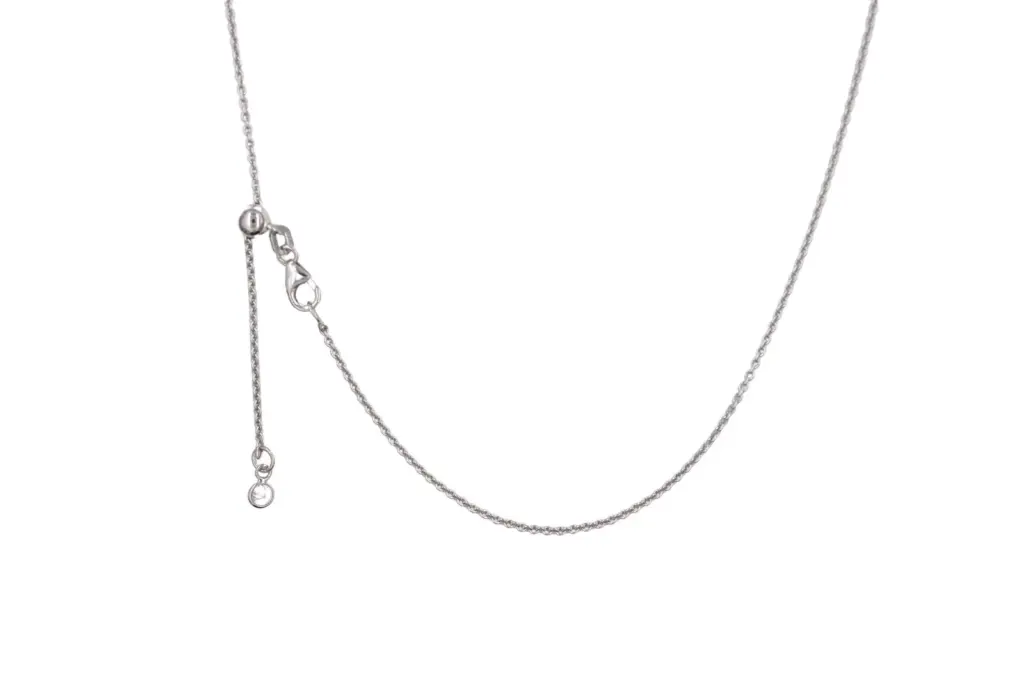 Ankerkette Zirkonia, Silber 925/- SK1011, SK1012 - Länge stufenlos einstellbar