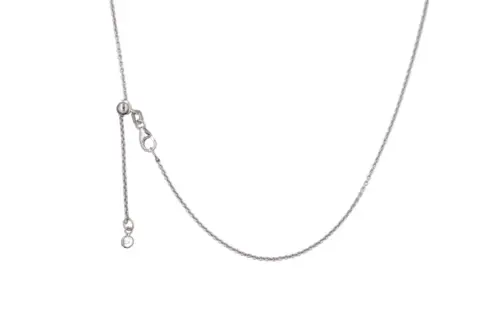 Ankerkette Zirkonia, Silber 925/- SK1011, SK1012 - Länge stufenlos einstellbar