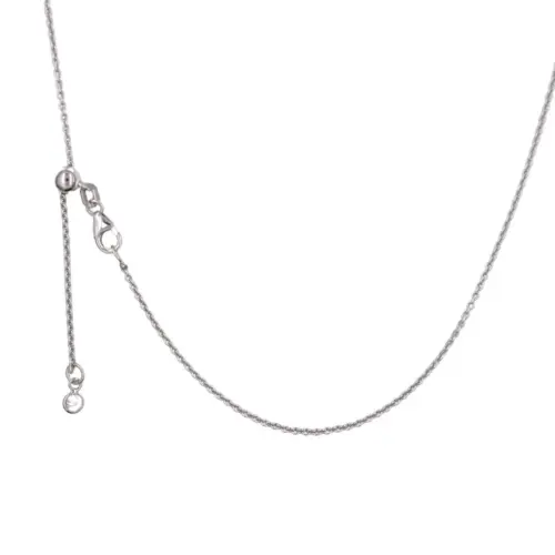 Ankerkette Zirkonia, Silber 925/- SK1011, SK1012 - Länge stufenlos einstellbar