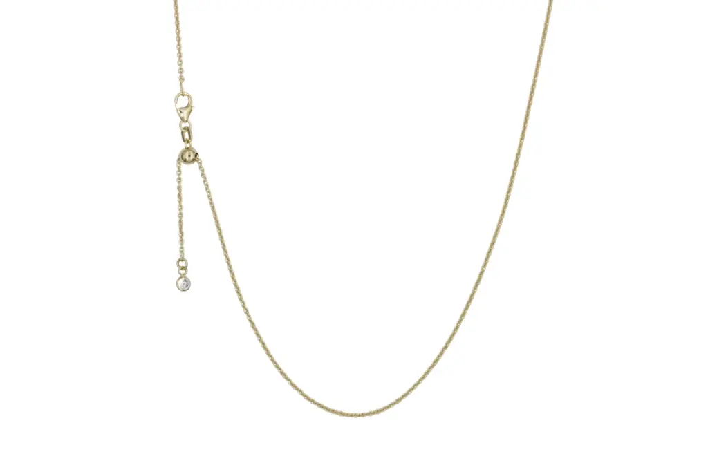 Ankerkette Zirkonia, Silber 925/- vergoldet