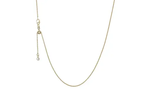 Ankerkette Zirkonia, Silber 925/- vergoldet