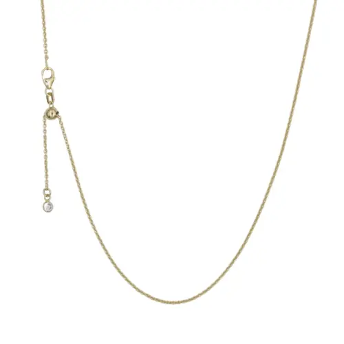 Ankerkette Zirkonia, Silber 925/- vergoldet