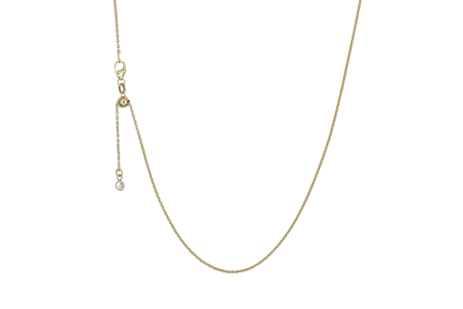 Ankerkette Zirkonia, Silber 925/- vergoldet