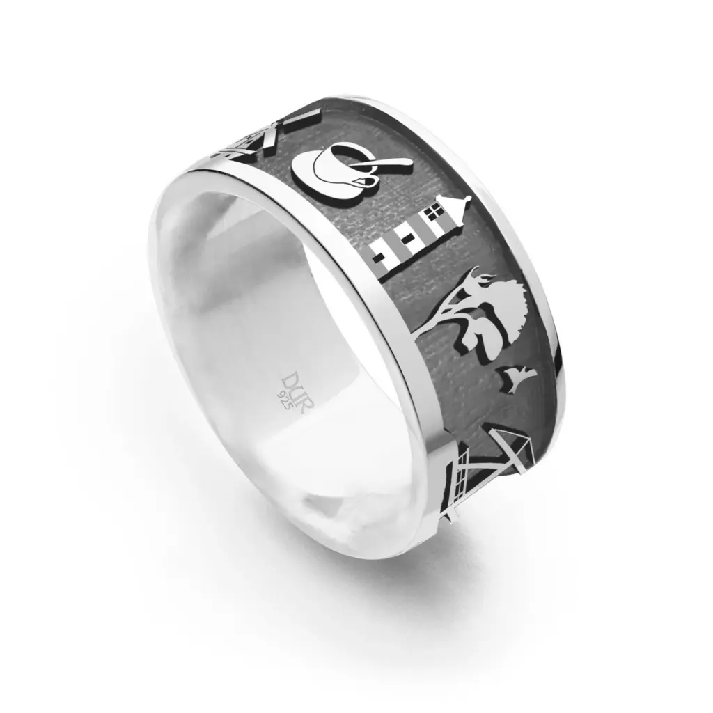 DUR Schmuck Unisex Ring OSTFRIESLAND Premium, Silber 925/- bis Größe 74 (R5349)